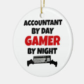 Accountant by Day Gamer by Night Keramikornament (Links)