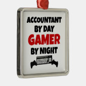 Accountant by Day Gamer by Night Ornament Aus Metall (Rechts)