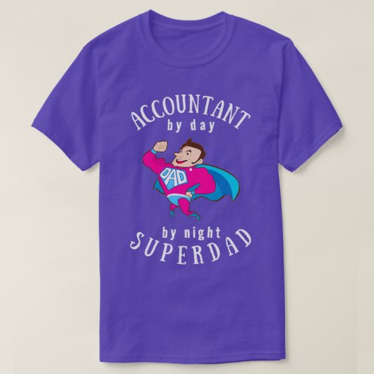 Accountant By Day Super Vater by Night Ideal Gift T-Shirt (Design vorne)
