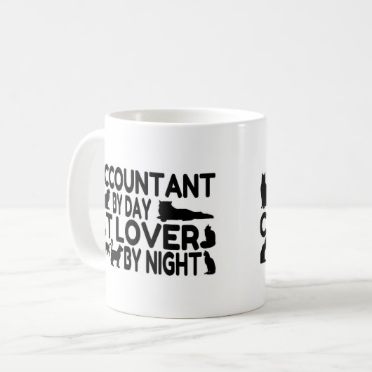 Accountant Cat Lover Kaffeetasse (Vorderseite Links)