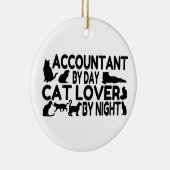 Accountant Cat Lover Keramik Ornament (Rechts)
