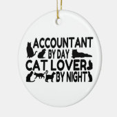 Accountant Cat Lover Keramik Ornament (Links)