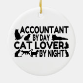 Accountant Cat Lover Keramik Ornament (Hinten)