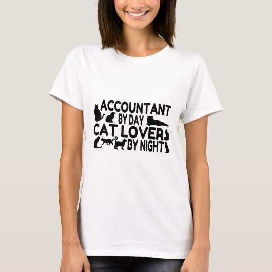 Accountant Cat Lover T-Shirt (Vorderseite)