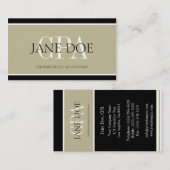 Accountant/CPA TAN/weiße/schwarze Grenzen Visitenkarte (Vorne/Hinten)