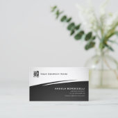 Accountant Finance Services Abstrakt Black Zig Zag Visitenkarte (Stehend Vorderseite)