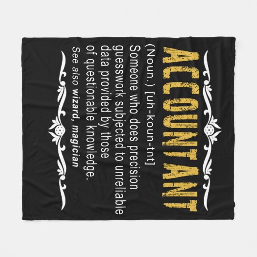 Accountant Funny Definition benutzerdefiniertes Ge Fleecedecke (Vorderseite (Horizontal))