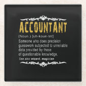 Accountant Funny Definition benutzerdefiniertes Ge Glasuntersetzer (Vorderseite)