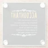 Accountant Funny Definition benutzerdefiniertes Ge Glasuntersetzer (Rückseite)