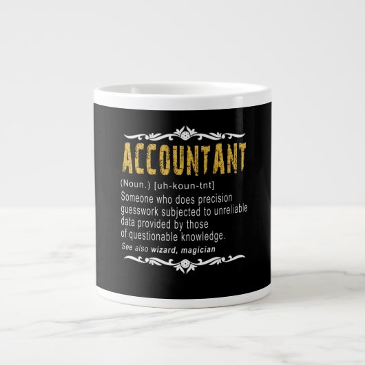 Accountant Funny Definition benutzerdefiniertes Ge Jumbo-Tasse (Vorderseite)
