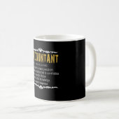 Accountant Funny Definition benutzerdefiniertes Ge Kaffeetasse (VorderseiteRechts)