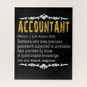 Accountant Funny Definition benutzerdefiniertes Ge Puzzle