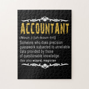 Accountant Funny Definition benutzerdefiniertes Ge Puzzle