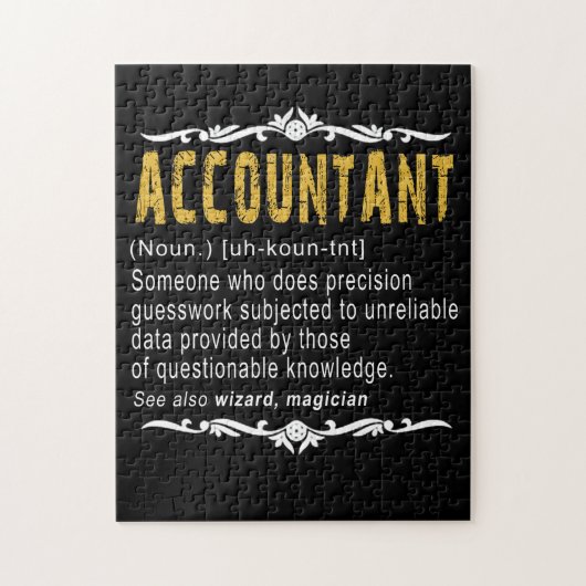 Accountant Funny Definition benutzerdefiniertes Ge Puzzle (Vertikal)