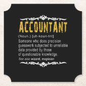 Accountant Funny Definition benutzerdefiniertes Ge Untersetzer (Vorderseite)
