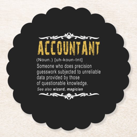 Accountant Funny Definition benutzerdefiniertes Ge Untersetzer (Vorderseite)