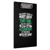 Accountant Gift | Worry About This Crazy Acountant Klemmbrett (Rechts)