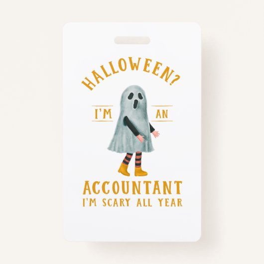 Accountant I_m Beängstigend ganzjährig CPA Hallowe Ausweis (Vorderseite)