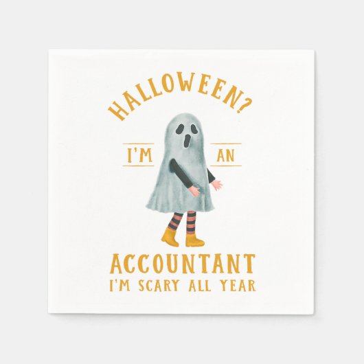 Accountant I_m Beängstigend ganzjährig CPA Hallowe Serviette (Vorderseite)