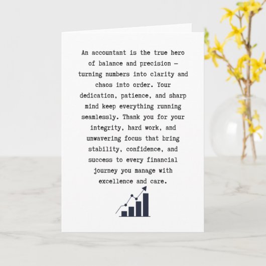 Accountant Karte (Gelbe Blume)