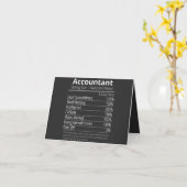 Accountant Nutrition Fact, Nutrition Facts Karte (Gelbe Blume)