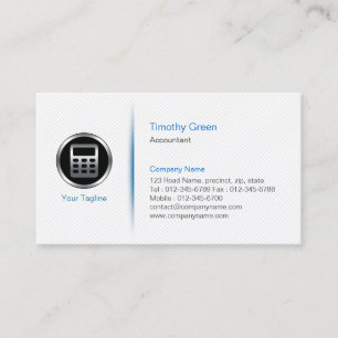 Accountant Simple Minimalistisch Business Card Visitenkarte