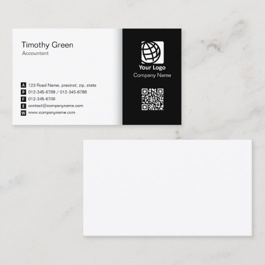 Accountant Simple Two Tone Business Card #06 Visitenkarte (Vorne/Hinten)