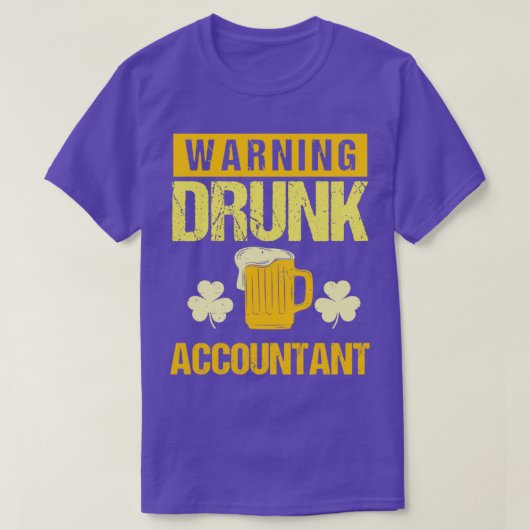 Accountant St Patricks Day 2019 Funny Slogan Novel T-Shirt (Design vorne)