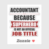 Accountant Superhero Novelty Aufkleber (Blatt)