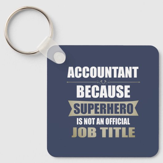 Accountant Superhero Novelty Schlüsselanhänger (Vorderseite)