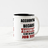 Accountant Superhero Novelty Zweifarbige Tasse (VorderseiteRechts)