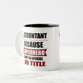 Accountant Superhero Novelty Zweifarbige Tasse (Vorderseite Links)