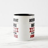 Accountant Superhero Novelty Zweifarbige Tasse (Mittel)