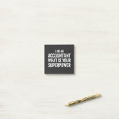 accountant What is your Superpower Post-it Klebezettel (Auf Schreibtisch)