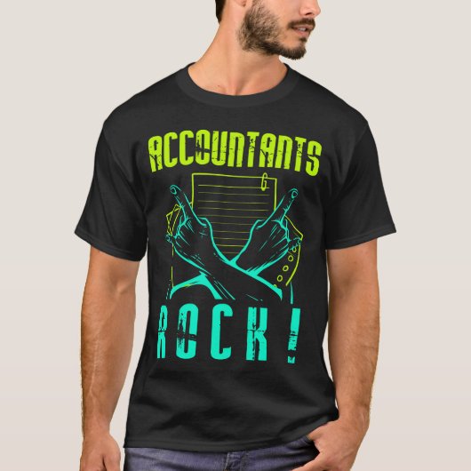 Accountants Rock Accountinga Season Numbers funny T-Shirt (Vorderseite)