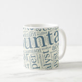 "Accountants' Word Cloud" Kaffeetasse (VorderseiteRechts)