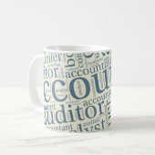 "Accountants' Word Cloud" Kaffeetasse (Vorderseite Links)