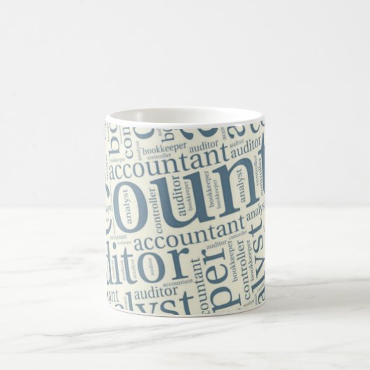 "Accountants' Word Cloud" Kaffeetasse (Mittel)