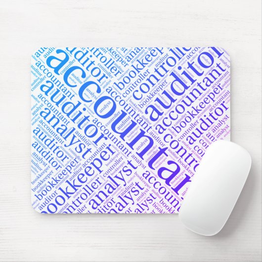 "Accountants' Word Cloud" Mousepad (Mit Mouse)