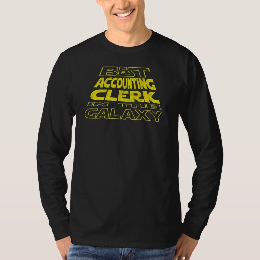 Accounting Clerk  Space Backside Design T-Shirt (Vorderseite)
