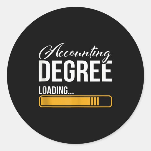 Accounting Degree Loading Tax Consultant Accountan Runder Aufkleber (Vorderseite)