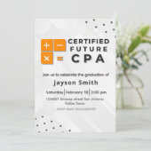 Accounting Graduation Einladung (Stehend Vorderseite)