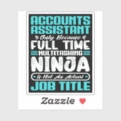 Accounts Assistant Job Title Professionals Skills  Aufkleber (Blatt)