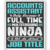 Accounts Assistant Job Title Professionals Skills  Aufkleber (Vorderseite)