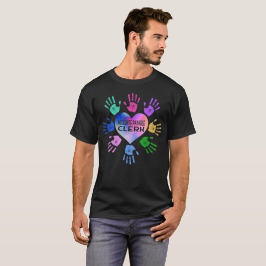 Accounts Payable Clerk Hand Heart T-Shirt (Vorne ganz)