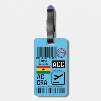 Accra airport travel tag gepäckanhänger
