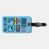 Accra airport travel tag gepäckanhänger (Rückseite horizontal)