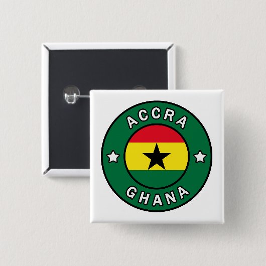 Accra Ghana Button (Vorne & Hinten)