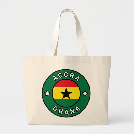 Accra Ghana Jumbo Stoffbeutel (Vorne)