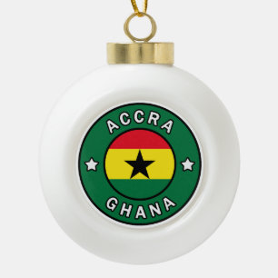 Accra Ghana Keramik Kugel-Ornament